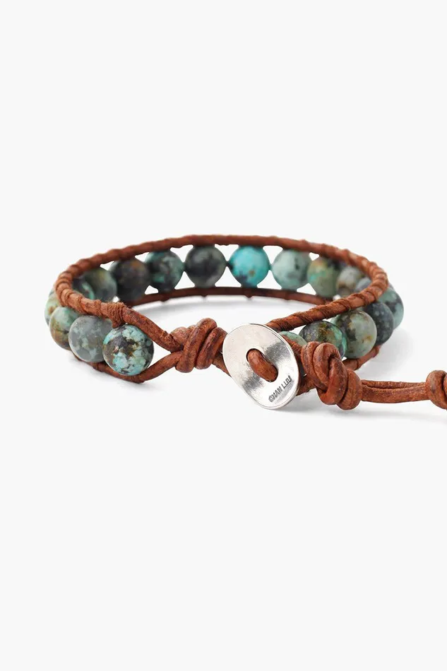 Single Wrap Bracelet Matte African Turquoise Women Chan Luu Bracelets