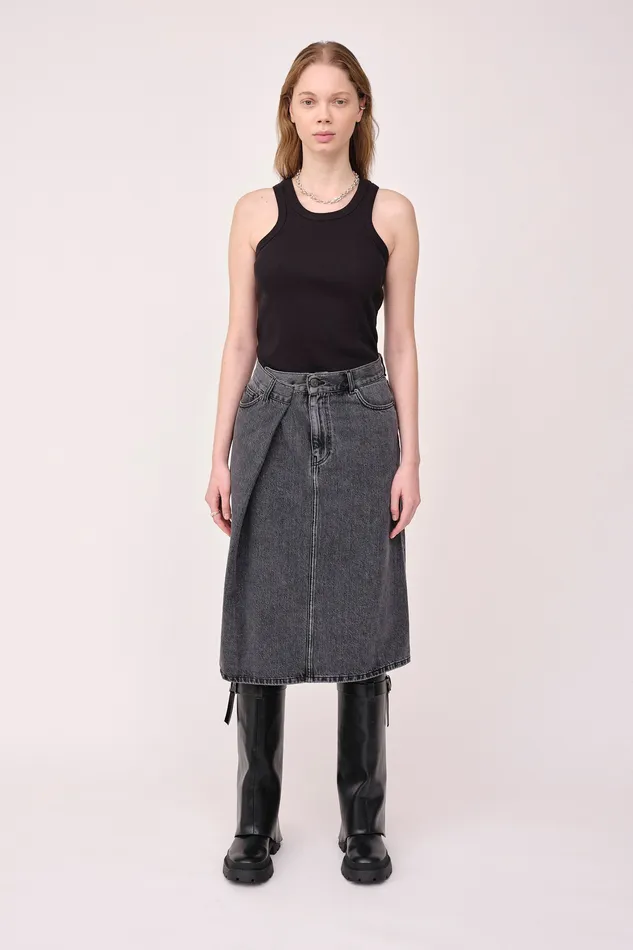 Skirts and Shorts Women Kelly Skirt 8211 Dark Grey Wonhundred