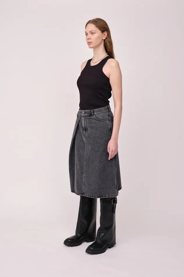 Skirts and Shorts Women Kelly Skirt 8211 Dark Grey Wonhundred