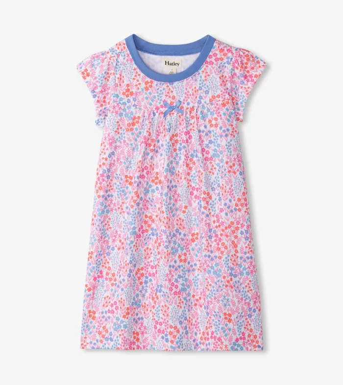 Sleepwear Girls Hatley Girls Ditsy Floral Short Sleeve Nightgown