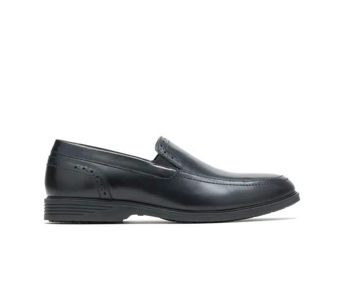 SlipOns Men Shepsky SlipOn Black Leather Hush Puppies