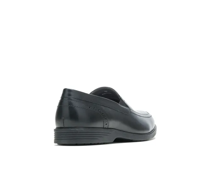 SlipOns Men Shepsky SlipOn Black Leather Hush Puppies