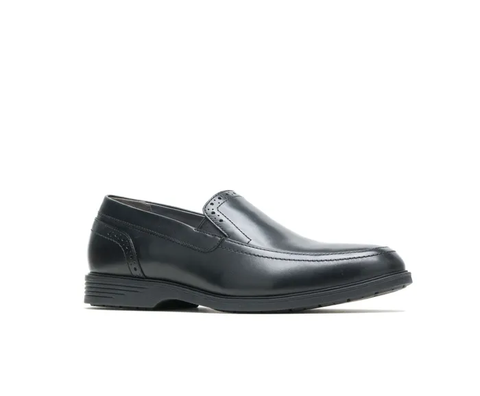 SlipOns Men Shepsky SlipOn Black Leather Hush Puppies