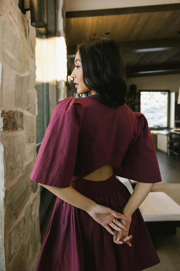 Sloane Mini Dress Purple Women Bohme Dresses