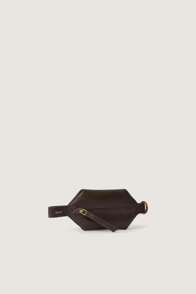Small Leather Goods Women Soeur VILA BUM BAG Dark Brown