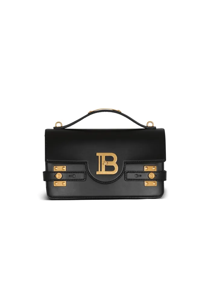 Smooth Leather BBuzz 24 Bag Black Women Balmain Handbags