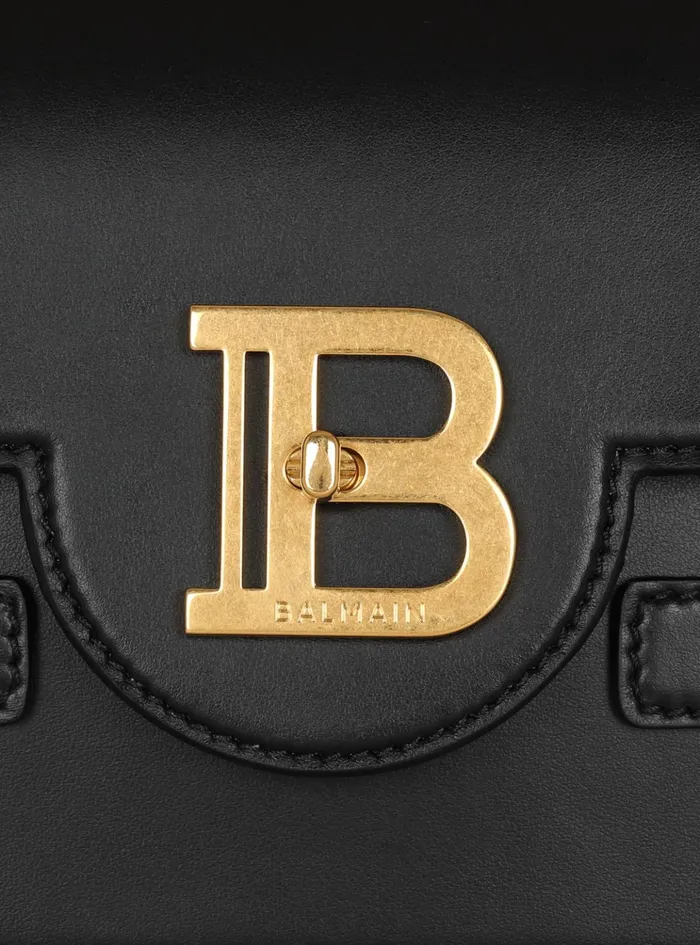 Smooth Leather BBuzz 24 Bag Black Women Balmain Handbags