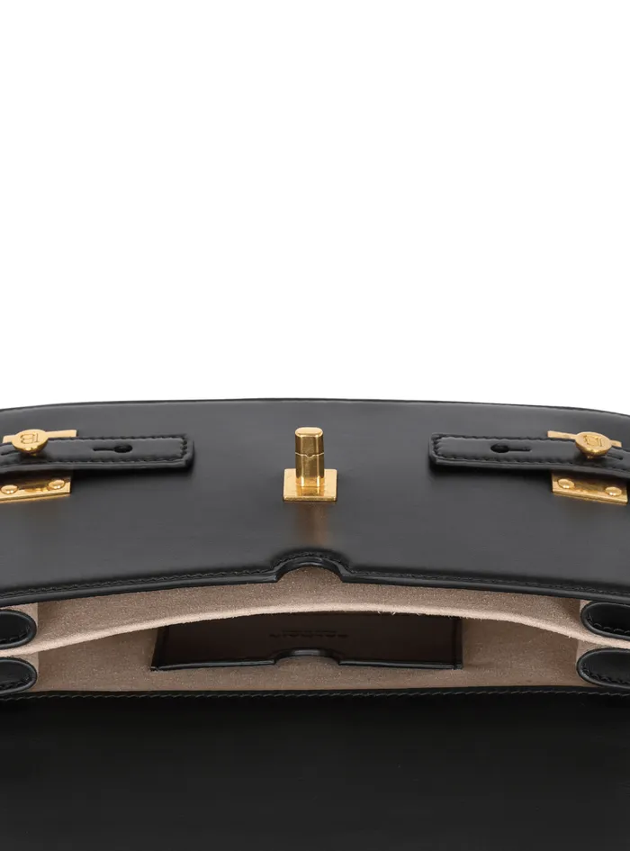 Smooth Leather BBuzz 24 Bag Black Women Balmain Handbags