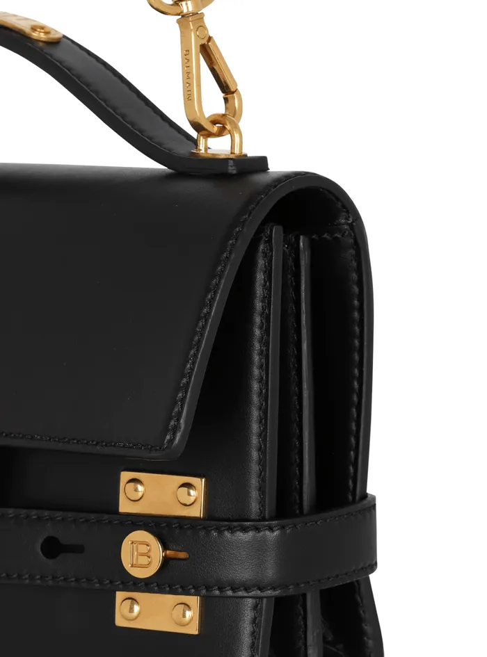 Smooth Leather BBuzz 24 Bag Black Women Balmain Handbags