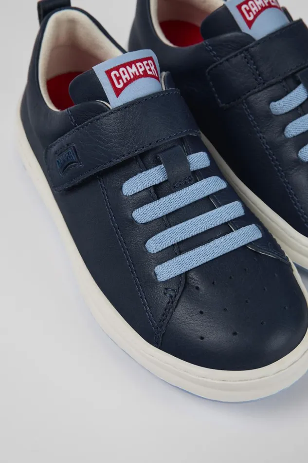 Sneakers Kids Camper Runner Blue Leather Sneaker