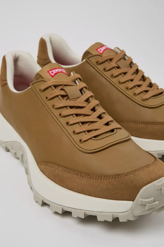 Sneakers Men Camper Drift Trail VIBRAM Brown Leather And Nubuck Sneakers