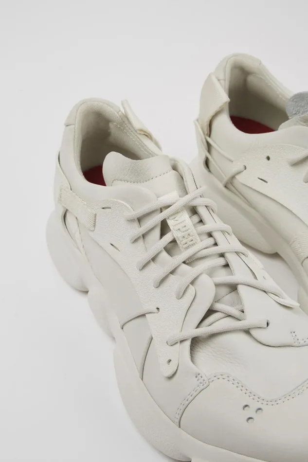 Sneakers Men Camper Karst White Nondyed Leather Sneakers