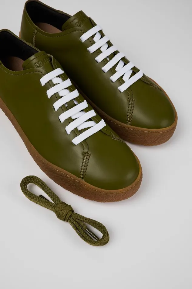 Sneakers Men Camper Peu Terreno Green Leather Sneaker