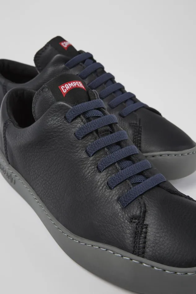 Sneakers Men Camper Peu Touring Black Leather Sneakers