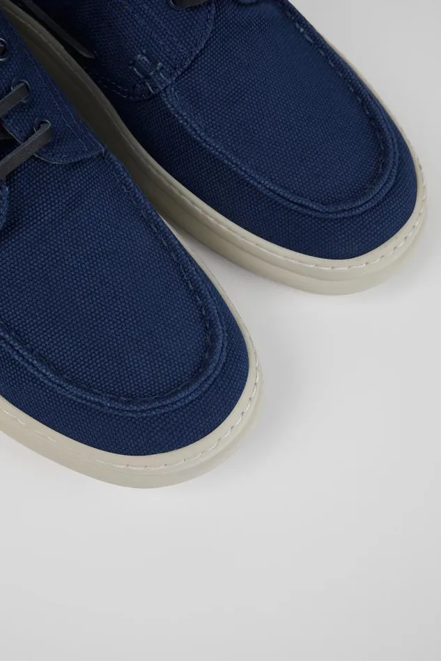 Sneakers Men Camper Runner Blue Textile Boat Shoe