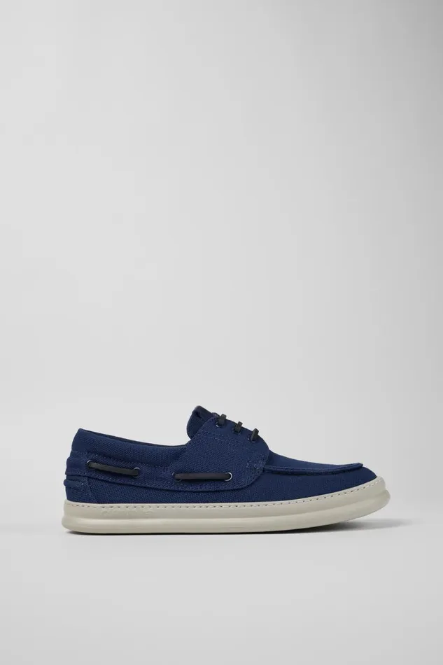Sneakers Men Camper Runner Blue Textile Boat Shoe