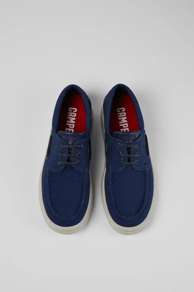 Sneakers Men Camper Runner Blue Textile Boat Shoe