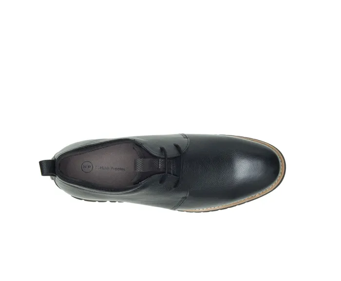 Sneakers Men Colby Oxford Black Leather Hush Puppies