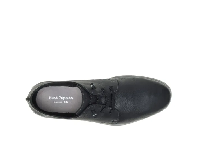 Sneakers Men Hush Puppies Everyday Lace Up Black Leather