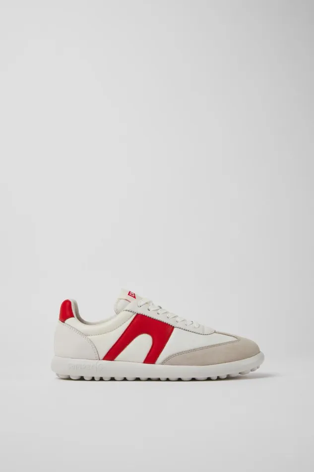 Sneakers Women Camper Pelotas XLite White And Red Leather And Textile Sneakers Sneakers Women Camper Pelotas XLite White And Red Leather And Textile Sneakers