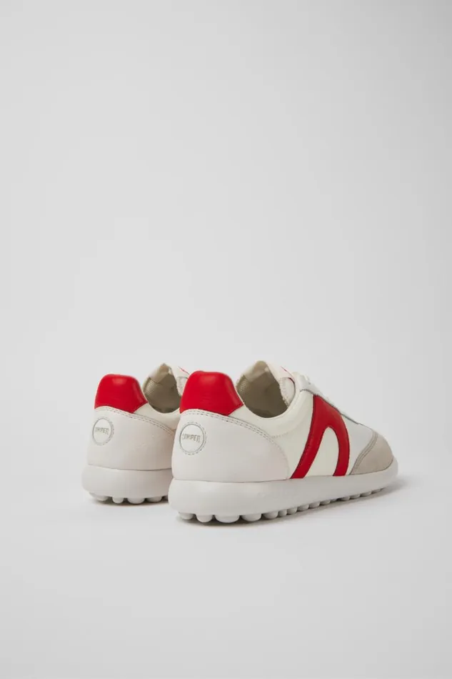 Sneakers Women Camper Pelotas XLite White And Red Leather And Textile Sneakers Sneakers Women Camper Pelotas XLite White And Red Leather And Textile Sneakers