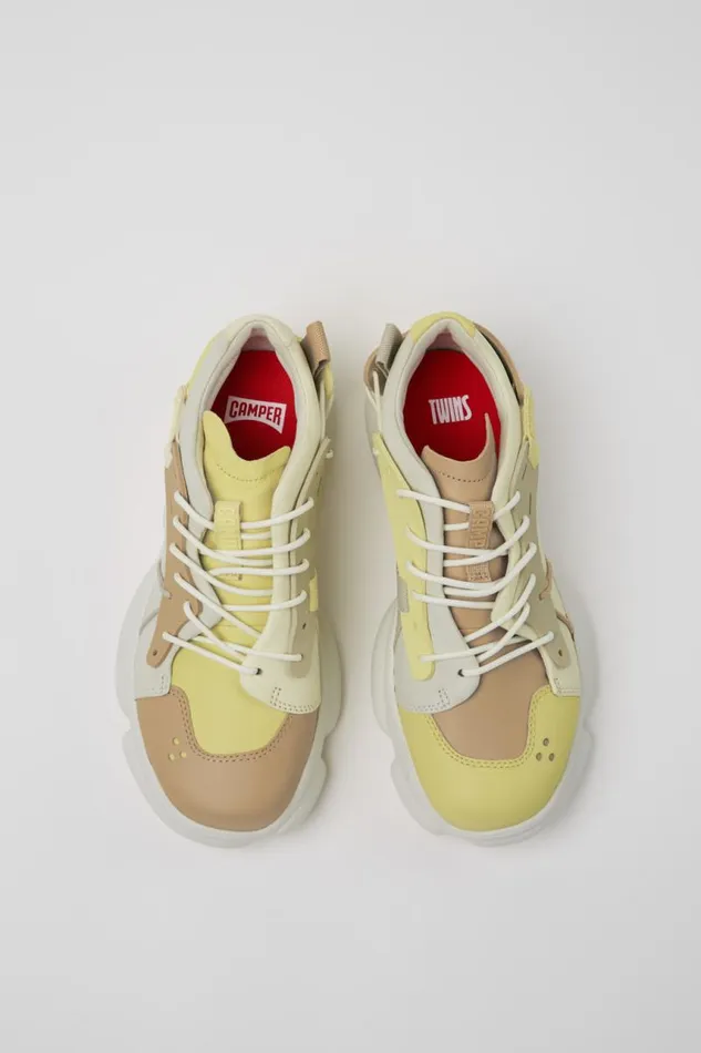 Sneakers Women Camper Twins Multicolor Textile And Leather Sneakers Sneakers Women Camper Twins Multicolor Textile And Leather Sneakers