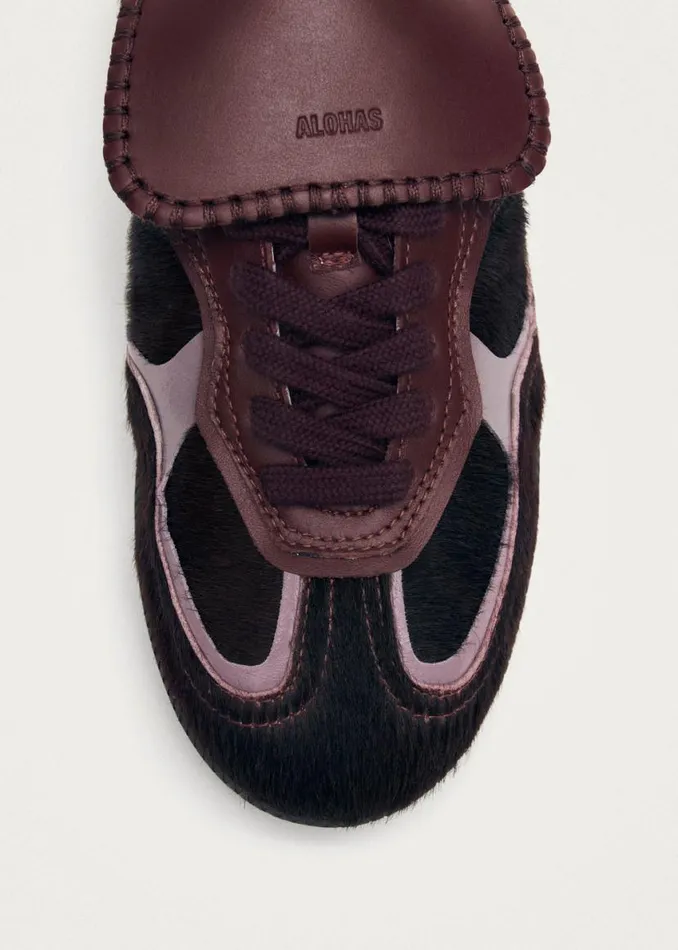 Sneakers WomenMen ALOHAS Tb490 Club Soft Burgundy Leather Sneakers