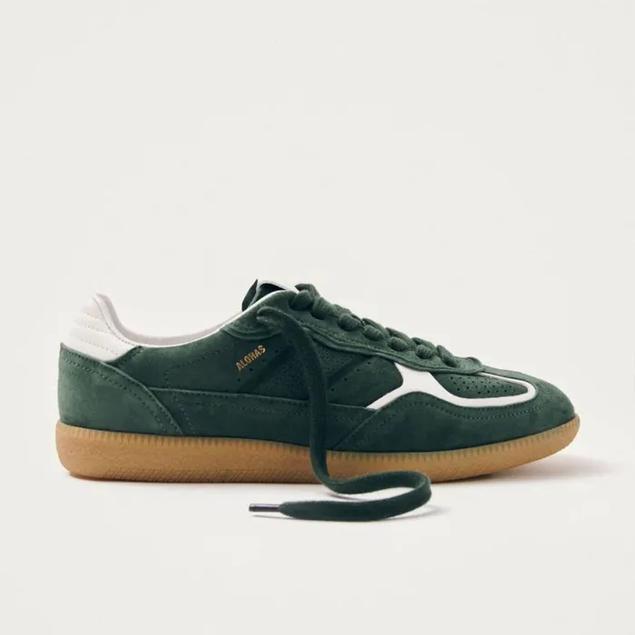 Sneakers WomenMen ALOHAS Tb490 Rife Forest Green Leather Sneakers