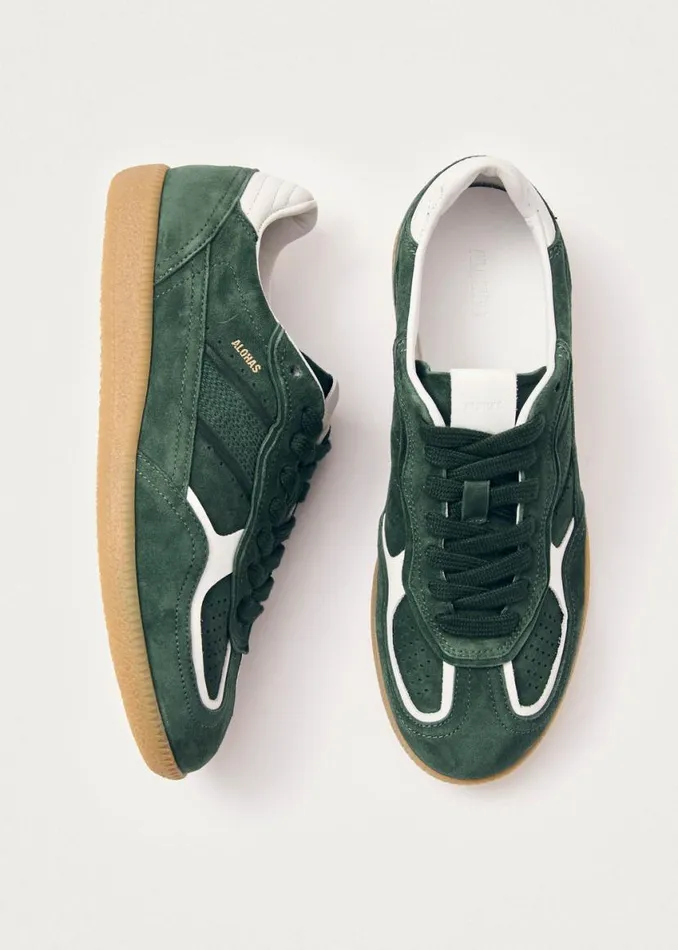 Sneakers WomenMen ALOHAS Tb490 Rife Forest Green Leather Sneakers