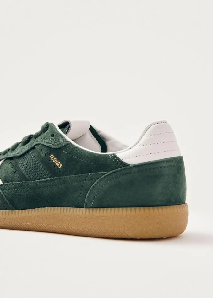 Sneakers WomenMen ALOHAS Tb490 Rife Forest Green Leather Sneakers