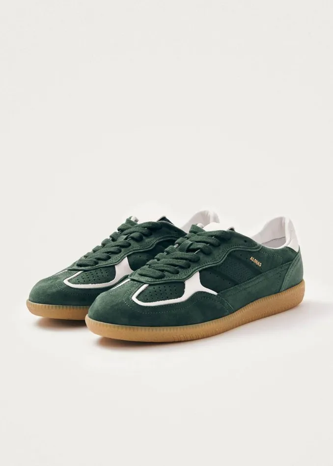Sneakers WomenMen ALOHAS Tb490 Rife Forest Green Leather Sneakers