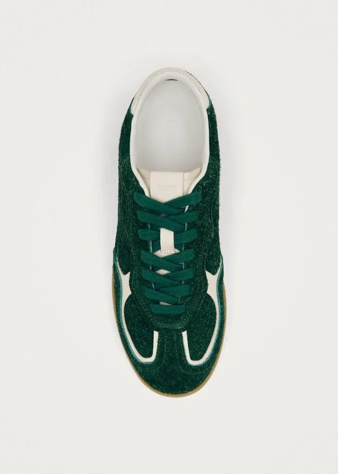 Sneakers WomenMen ALOHAS Tb490 Rife Suede Fuzzy Green Leather Sneakers