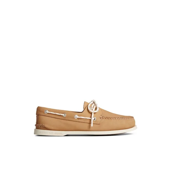 Sperry Authentic Original Nautical Nubuck Boat Shoe Medium Beige Men Boat Shoes
