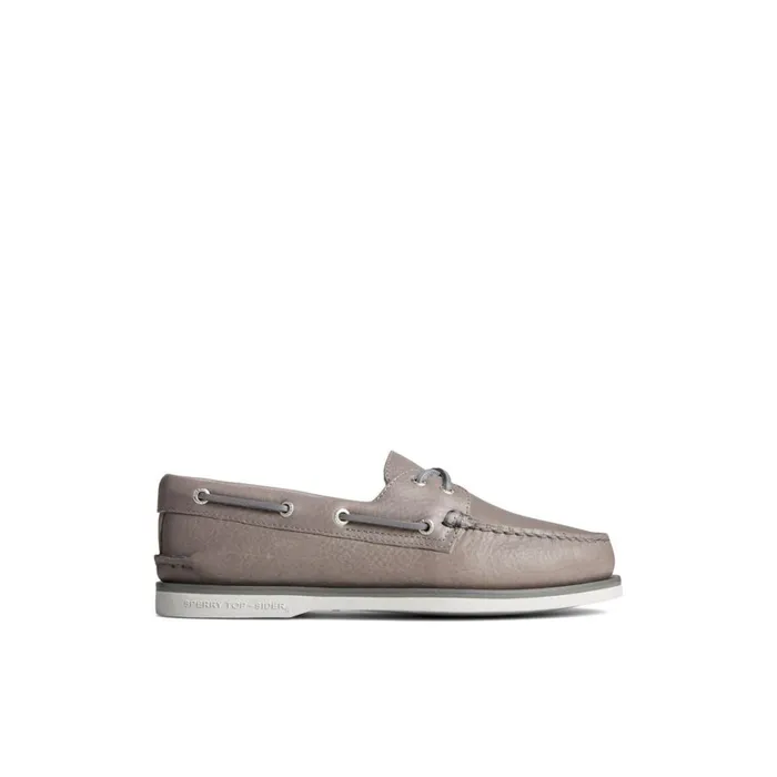 Sperry Gold Cup Authentic Original Tumbled Boat Shoe Grey Men Boat Shoes