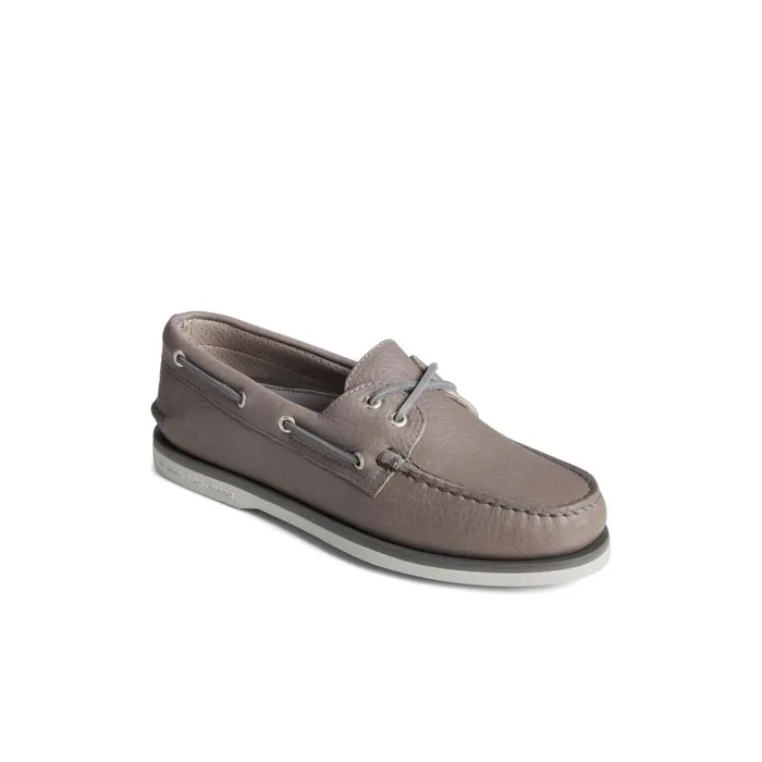 Sperry Gold Cup Authentic Original Tumbled Boat Shoe Grey Men Boat Shoes
