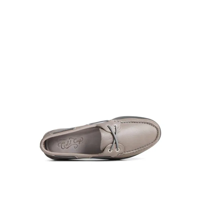 Sperry Gold Cup Authentic Original Tumbled Boat Shoe Grey Men Boat Shoes