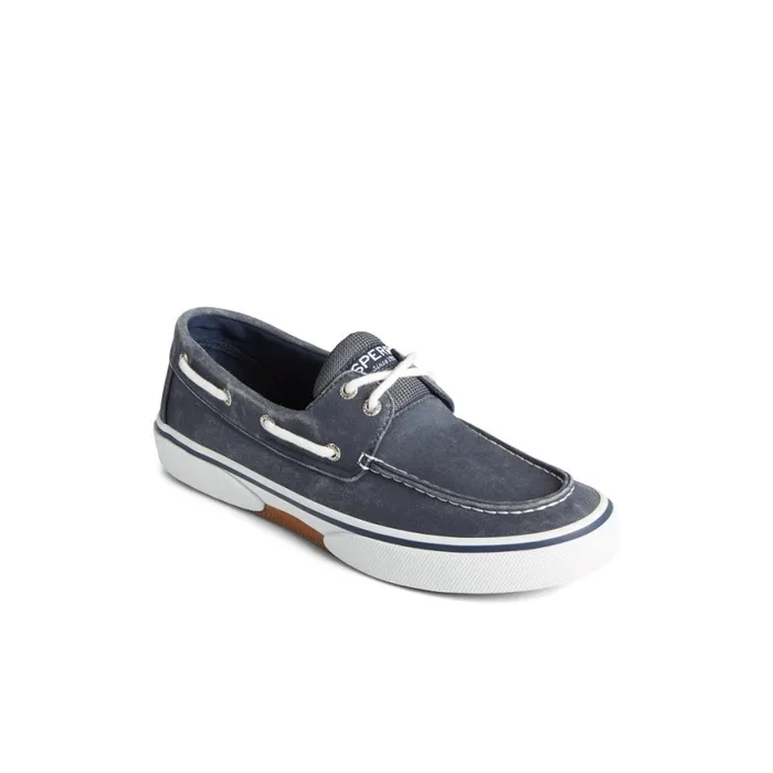 Sperry Halyard 2Eye Salt Washed Boat Shoe Navy Men Sneakers