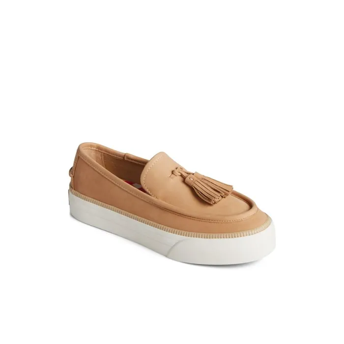 Sperry Sea Sailor Platform Sneaker Medium Beige Women Oxfords and Loafers