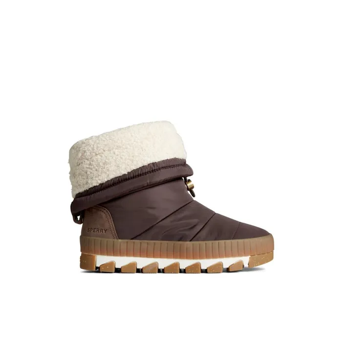 Sperry Seacycled Torrent Fold Down Boot Brown Women Boots
