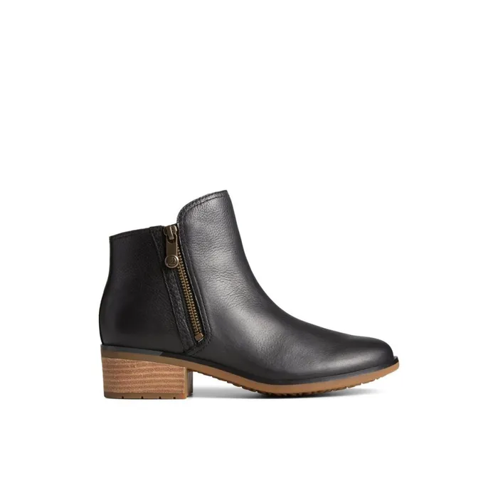 Sperry Seaport Storm Water Resistant Leather Boot Black Women Boots