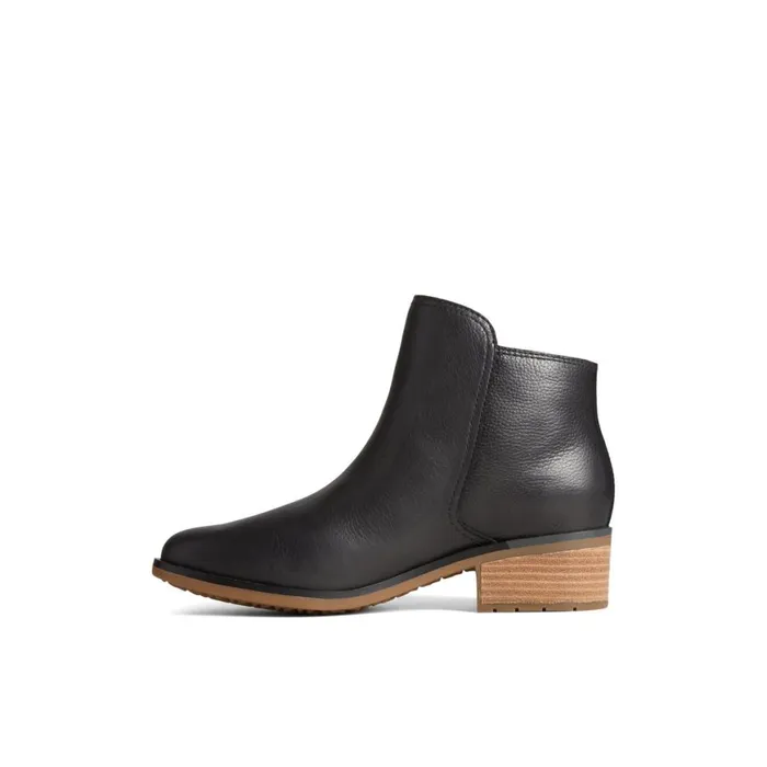 Sperry Seaport Storm Water Resistant Leather Boot Black Women Boots