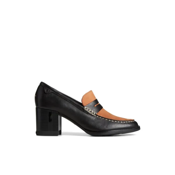 Sperry Seaport TwoTone Penny Heel Black Women Shoes