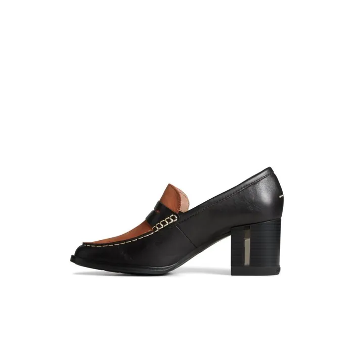 Sperry Seaport TwoTone Penny Heel Black Women Shoes