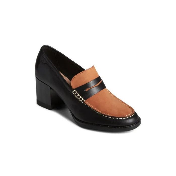 Sperry Seaport TwoTone Penny Heel Black Women Shoes