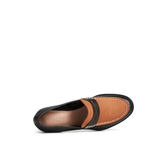 Sperry Seaport TwoTone Penny Heel Black Women Shoes