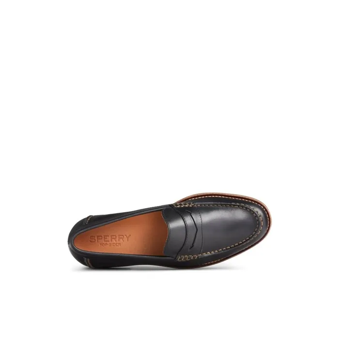 Sperry Topsfield Penny Loafer Black Men Boat Shoes