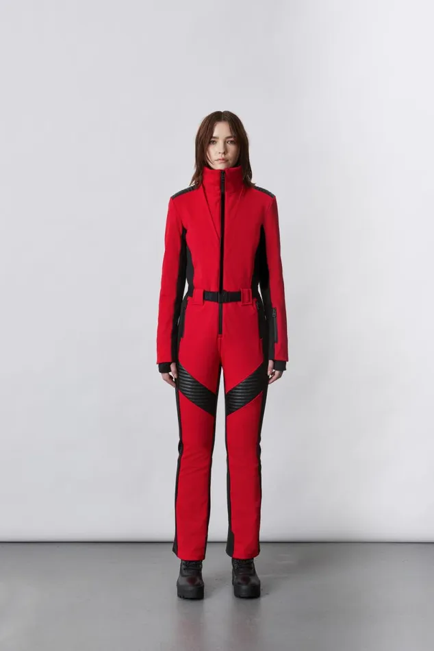 Suits Women Mackage ELLEZ Techno Fleece Ski Suit With Removable Hood And Fur Trim Milkshake Suits Women Mackage ELLEZ Techno Fleece Ski Suit With Removable Hood And Fur Trim Milkshake