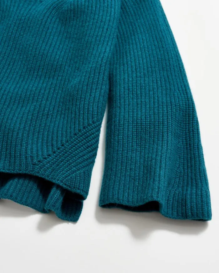 Sweaters and Knits Women Billy Reid Transfer Rib Funnel Sweater Dark Teal