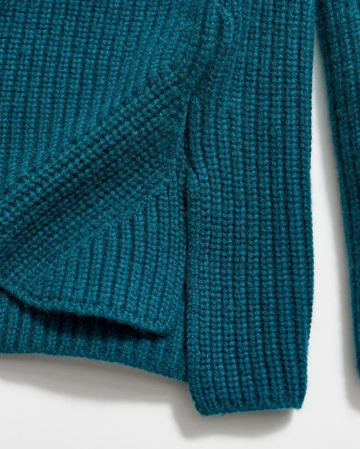 Sweaters and Knits Women Billy Reid Transfer Rib Funnel Sweater Dark Teal