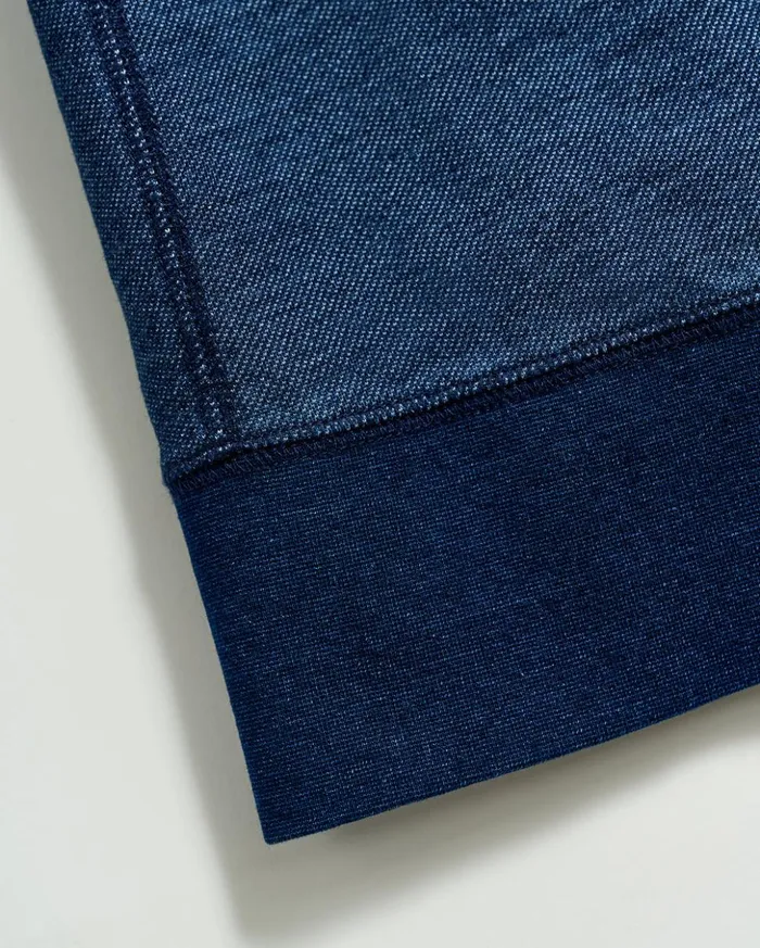 Sweaters and Sweatshirts Men Billy Reid Indigo Terry Sweatshirt Dark Indigo
